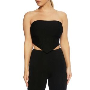 Naked Wardrobe Black Strapless Top